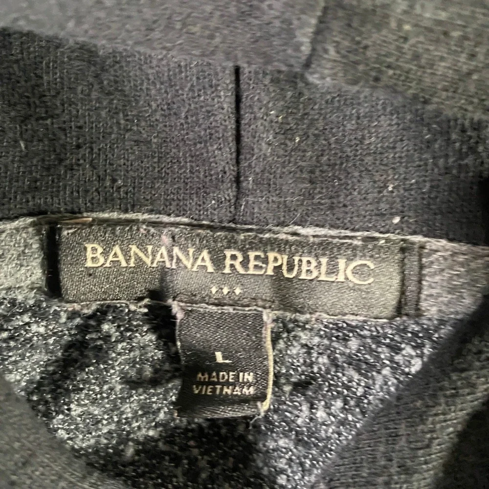 Banana Republic Hoodie‎ Menswear Inspired Pullover Two Button Gray L